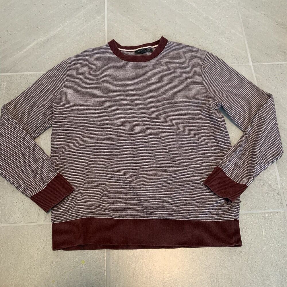 Banana Republic Men’s Maroon Crewneck 100% Cotton Sweater Size Medium